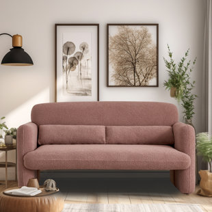 Polyester Polyester Blend Tight Back Loveseats You ll Love Wayfair